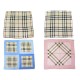 LOT DE 4 POCHETTES GAVROCHE BURBERRY TARTAN SOIE BEIGE BLEU & ROSE SCARF 600€