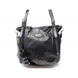 SAC A MAIN TOD'S G LINE EASY SACCA EN TOILE ET CUIR NOIR BLACK HAND BAG 895€