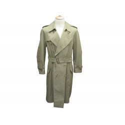 VINTAGE MANTEAU BURBERRYS IMPERMEABLE TRENCH LONG M 38 EN COTON BEIGE COAT 1550€
