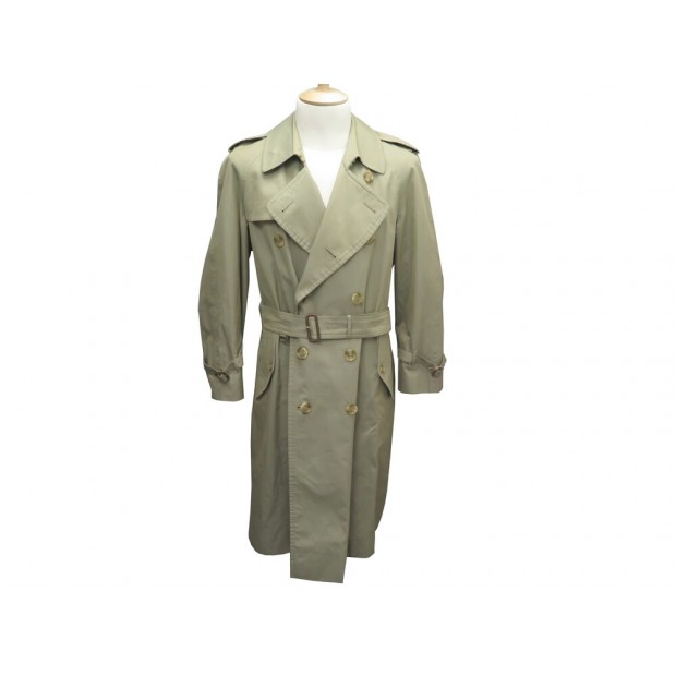 VINTAGE MANTEAU BURBERRYS IMPERMEABLE TRENCH LONG 50 L EN COTON BEIGE COAT 1550€