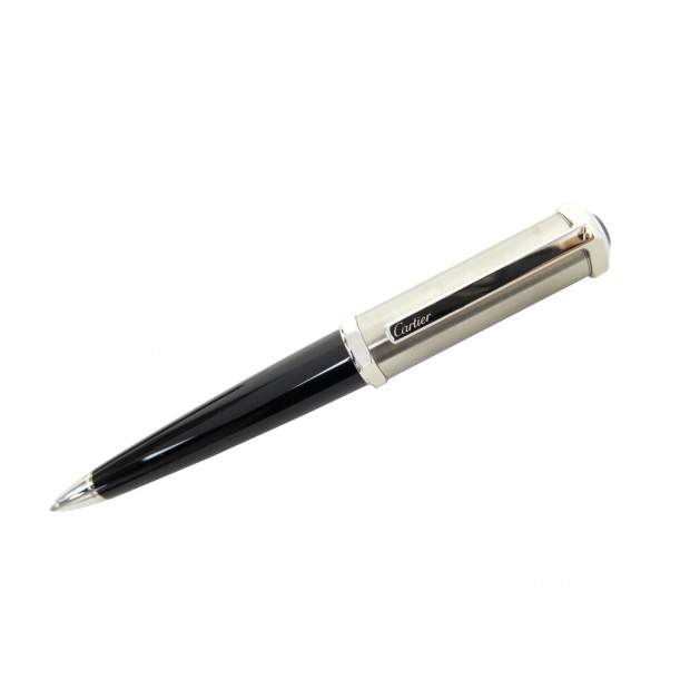 NEUF STYLO BILLE CARTIER SANTOS DUMONT OP000053 NOIR + BOITE BALLPOINT PEN 560€