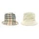 CHAPEAU BOB BURBERRY 80269271 REVERSIBLE T50 EN COTON TARTAN BEIGE HAT 300€