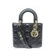 NEUF SAC A MAIN CHRISTIAN DIOR LADY ABC SMALL CUIR CANNAGE NOIR HAND BAG 4900€