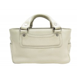 SAC A MAIN CELINE BOOGIE EN CUIR GRAINE ECRU LEATHER HAND BAG PURSE 990€