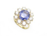 bague marquise taille 48 or jaune 18k sertie saphir