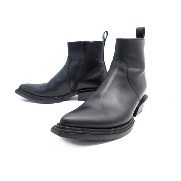 CHAUSSURES BALENCIAGA BOTTINES ANKLE BOOTS WITH LOGO 579629 CUIR 39 BOOTS 1075€