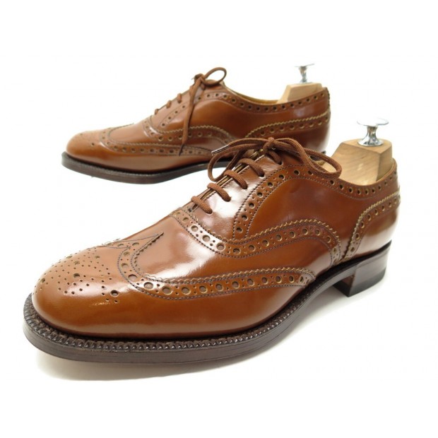 NEUF CHAUSSURES CHURCH'S BURWOOD 7.5F 41.5 RICHELIEU BOUT FLEURI CUIR SHOES 940€