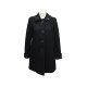 MANTEAU BURBERRY 36 S EN LAINE & CACHEMIRE NOIR BLACK WOOL & CASHMERE COAT 1550€