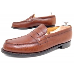 CHAUSSURES JM WESTON MOCASSINS 180 8B 42 FIN EN CUIR MARRON LOAFERS SHOES 750€