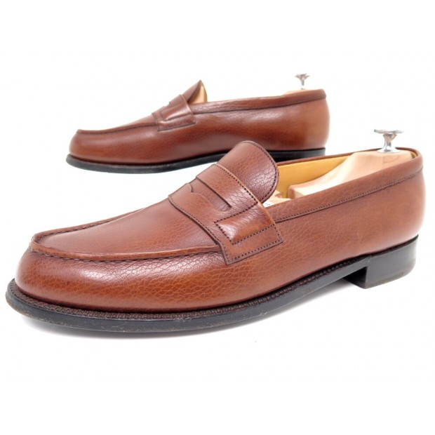 NEUF CHAUSSURES JM WESTON MOCASSINS 180 8B 42 FIN CUIR MARRON LOAFERS SHOES 750€