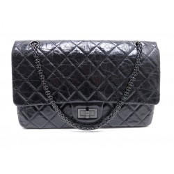 SAC A MAIN CHANEL 2.55 MADEMOISELLE SO BLACK GM CUIR NOIR HAND BAG PURSE 5160€