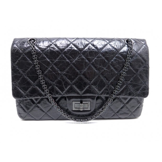 SAC A MAIN CHANEL SO BLACK MADEMOISELLE CUIR NOIR 