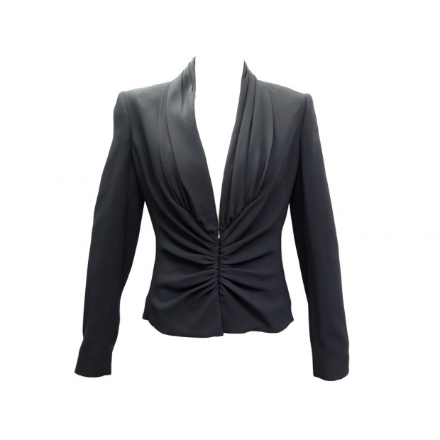 NEUF VESTE CHRISTIAN DIOR PLISSEE 8A21205A1500 NOIR 38 M FOLDED BLACK VEST 3600€