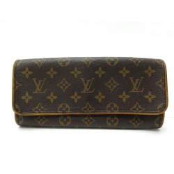 SAC A MAIN LOUIS VUITTON POCHETTE TWIN M51852 TOILE MONOGRAM CANVAS CLUTCH POUCH