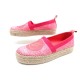 NEUF CHAUSSURES LOUIS VUITTON BLUE SHORE 38.5 ESPADRILLES TOILE ROSE SHOES 650€