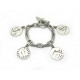 VINTAGE BRACELET HERMES CHAINE D'ANCRE BRELOQUES MARINES T20 ARGENT STRAP 1650€