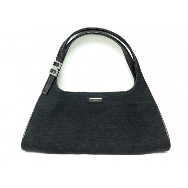 SAC A MAIN GUCCI HOBO 001.4243 PORTE EPAULE EN TOILE ET CUIR NOIR HAND BAG 1190€