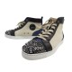 CHAUSSURES CHRISTIAN LOUBOUTIN BASKETS LOU SPIKES 45 EN CUIR TOILE SHOES 1190€