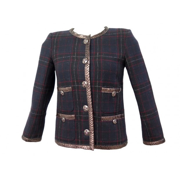 NEUF VESTE CHANEL BOUTONS GRIPOIX TWEED P46377W05363 S 36 EDINBURGH JACKET 6300€