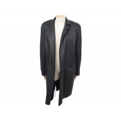 MANTEAU HERMES LONG DOUBLE EN CUIR D'AGNEAU NOIRBLACK LEATHER COAT JACKET 12000€