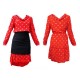 ROBE BALENCIAGA JUPE 2 EN 1 MOTIF POIS & LOGO STRASS 492308 S 36 DRESS 3000€