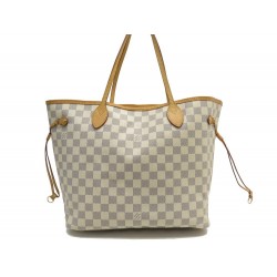 SAC A MAIN CABAS LOUIS VUITTON NEVERFULL MM N41605 TOILE DAMIER AZUR BAG 1500€