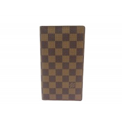 NEUF PORTE CHEQUIER LOUIS VUITTON TOILE DAMIER EBENE CARTE CHECKBOOK HOLDER 450€