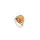 BAGUE SERTIE D'UNE CITRINE DE FORME OCTOGONALE T 56 EN OR JAUNE 18K GOLD RING