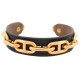 BRACELET HERMES MAILLONS CHAINE D'ANCRE T19 CUIR LEZARD LEATHER BANGLE 555€