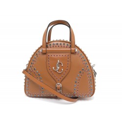 NEUF SAC A MAIN JIMMY CHOO VARENNE BOWLING PM CRISTAUX CLOUTES EN CUIR BAG 2340€