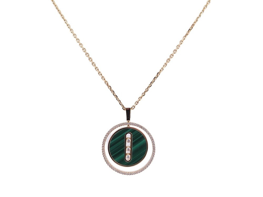 collier messika lucky move mm malachite diamants