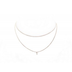 NEUF COLLIER VANRYCKE SAUTOIR STARDUST 80 CM EN OR ROSE ET DIAMANT + BOITE 990€