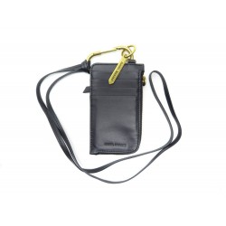 NEUF PORTE CARTES ISABEL MARANT NYSBEN EN CUIR NOIR BANDOULIERE CARD HOLDER 170€