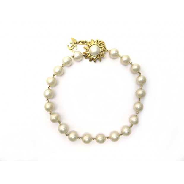 VINTAGE COLLIER CHANEL RAS DU COU PERLES SOLEIL PEARLS CHOCKER NECKLACE 1590€