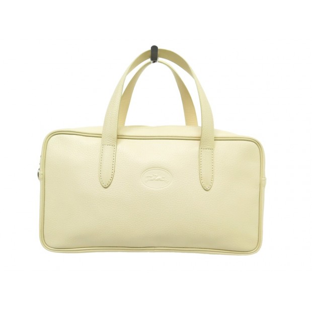 NEUF SAC A MAIN LONGCHAMP EN CUIR GRAINE CREME LEATHER HAND BAG 200€