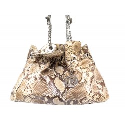 NEUF SAC A MAIN CHRISTIAN DIOR LE 30 EN CUIR DE PYTHON BEIGE PURSE HANDBAG 5550€