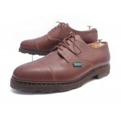 NEUF CHAUSSURES PARABOOT DERBY AZAY GRIFF 11 45 700302 CUIR LEATHER SHOES 405€