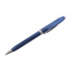 NEUF STYLO BILLE CROSS TOWNSEND QUARTZ BLUE BLEU RESIN BALLPOINT PEN 200€