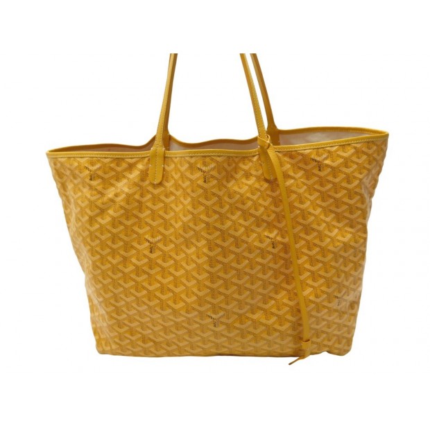 SAC A MAIN GOYARD CABAS SAINT LOUIS GM EN TOILE JAUNE CANVAS HAND BAG PURSE 970€