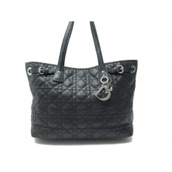 SAC A MAIN CHRISTIAN DIOR PANAREA MM CABAS EN TOILE ENDUITE NOIRE HAND BAG 1500€