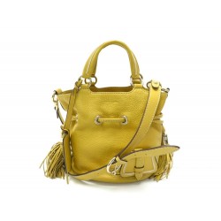 SAC A MAIN LANCEL PREMIER FLIRT PM BANDOULIERE EN CUIR GRAINE JAUNE HANDBAG 630€