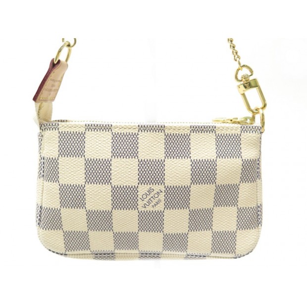 NEUF SAC LOUIS VUITTON MINI POCHETTE ACCESSOIRES TOILE DAMIER AZUR HANDBAG 570€