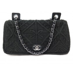 SAC A MAIN CHANEL TIMELESS EN CROCHET LAINE BANDOULIERE WOOL HANDBAG PURSE 5000€