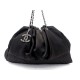 SAC A MAIN CHANEL MELROSE GM EN SATIN MATELASSE NOIR CHARM LOGO CC PURSE 5000€