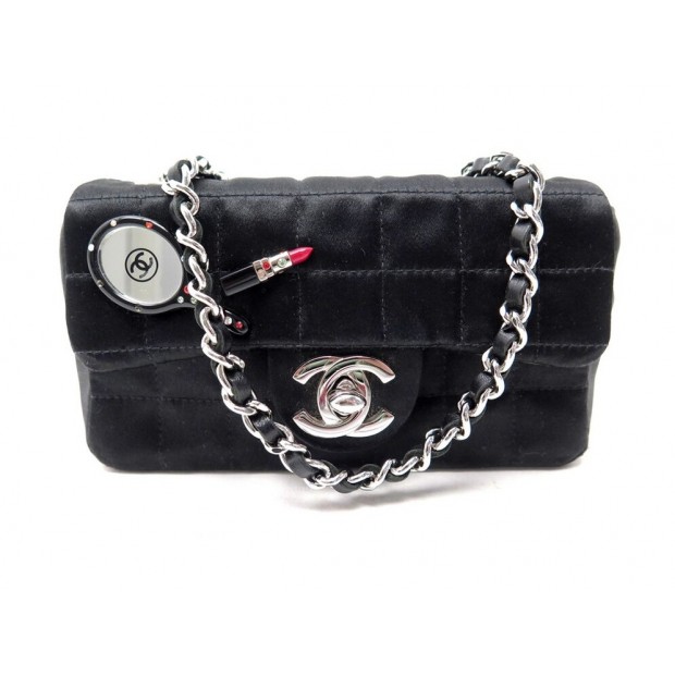 SAC A MAIN CHANEL MINI TIMELESS BIJOUX EDITION LIMITEE SATIN NOIR HAND BAG 5000€