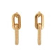 NEUF BOUCLES D'OREILLES LOUIS VUITTON DOUBLE LV EDGE MP2990 DORE EARRINGS 490€