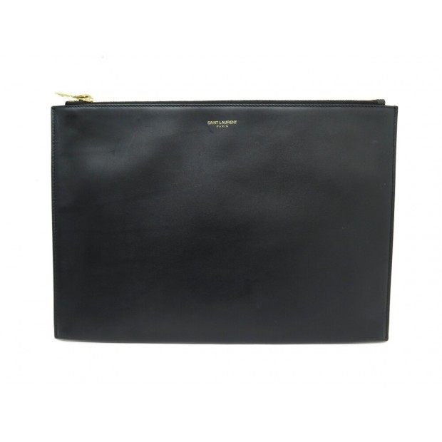 SAC A MAIN SAINT LAURENT POCHETTE PARIS 360436 ETUI TABLETTE NOIR POUCH 475€