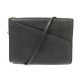NEUF SAC A MAIN VALEXTRA POCHETTE BANDOULIERE BLACK LEATHER POUCH HAND BAG 995€