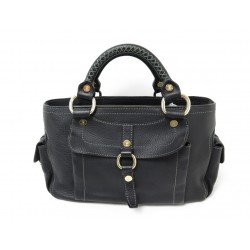 SAC A MAIN CELINE BOOGIE EN CUIR GRAINE NOIR BLACK LEATHER HAND BAG PURSE 990€