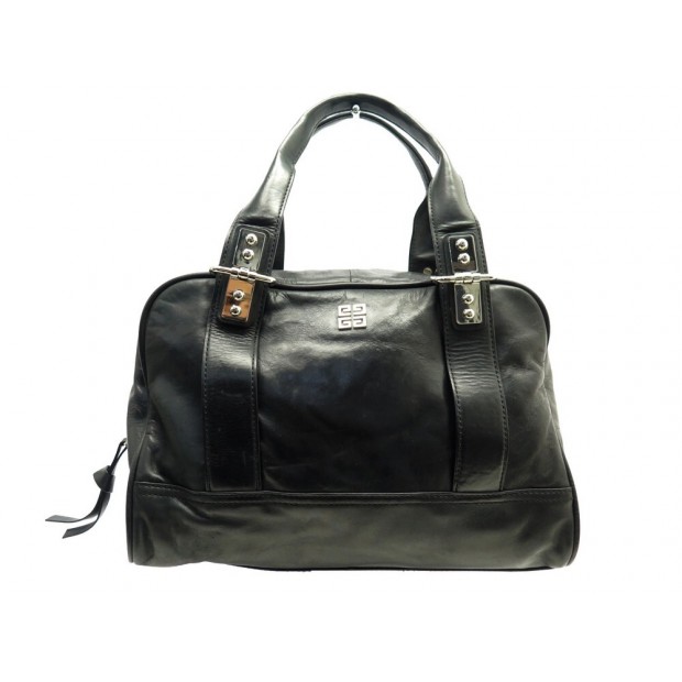 SAC A MAIN GIVENCHY BOWLING PORTE EPAULE EN CUIR NOIR BLACK HAND BAG PURSE 1750€